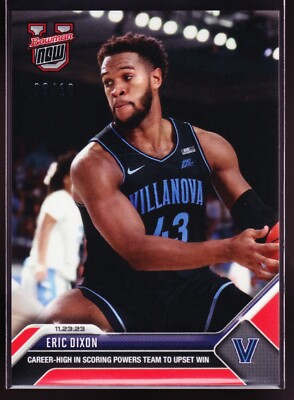 Eric Dixon Villanova vs UNC Tar Heels 2023 Bowman U Now Basketball #7 Red 08/10
