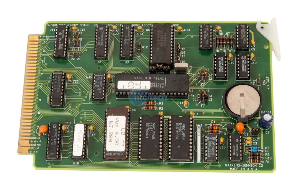 Watkins Johnson WJ988 CPU/MEMORY Card PWB 901094-001 - Intel 8085A