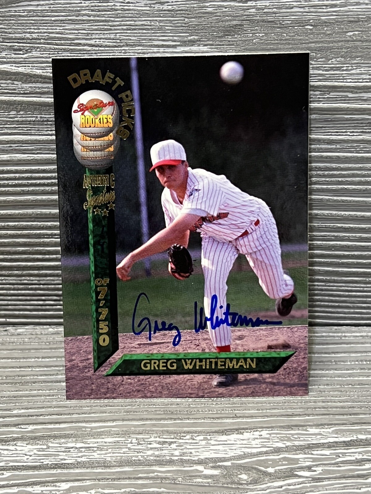 1994 Signature Rookies Draft Picks Signatures #67 Greg Whiteman 14 of 7750