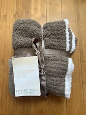 BAREFOOT DREAMS  CozyChic  Throw Blanket YellowBrown/White Edge 45x60