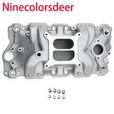 For Small Block Chevy Sbc 305 327 350 400 57-86 Satin Aluminum Intake Manifold For Small Block Chevy Sbc 305 327 350 400 57-86 Satin Aluminum Intake Manifold