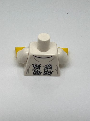 Lego Minifigure Torso Lab Coat Pockets over Bright Green Shirt Doc Ock #55 - Picture 2 of 2
