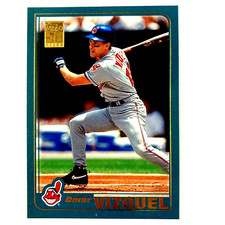 Omar Vizquel 2001 Topps Card #591 MLB Cleveland Indians