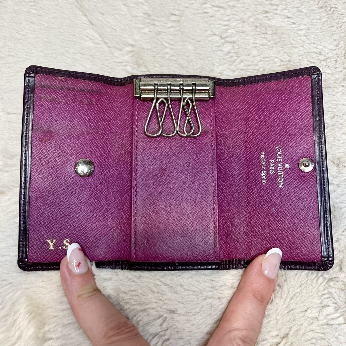 LOUIS VUITTON エピレザー キーケース パープル Louis Vuitton Purple Epi Leather 4-Key Holder Card Case | eBay