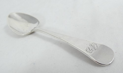Antique Georgian 1803 Sterling Silver Teaspoon Spoon Old English Thomas Wallis - Picture 5 of 9