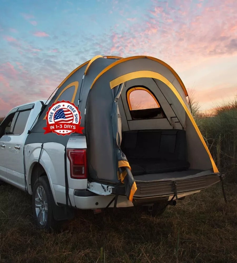 Tienda de campaña portátil para camión doble capa impermeable para acampar NUEVO.