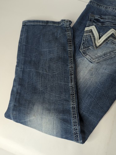Salvage Buckle Jeans Mens 30s Blue Denim Mayhem Straight Regular Fit Light Wash - Picture 16 of 21