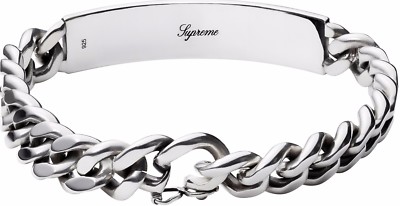 SUPREME Silver I.D. Bracelet FW16 | eBay