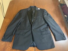 NEW NWT 2024 JOS A BANK Black Tux Tuxedo Sport Coat Suit Blazer 44L Wool Slim
