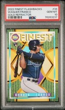 2022 Topps Finest Flashbacks #34 Wander Franco Gold Refractor Rookie /50 PSA 10