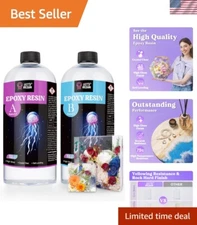 Bubble-Free 1/2 Gallon Epoxy Resin for Jewelry Making & DIY Projects - Low Odor