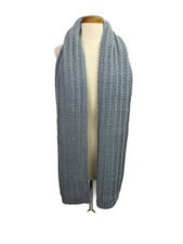 Buckley and Mitchell Scarf Gray Chunky Knit Acrylic China Winter Gear Warm