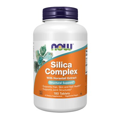 Now Foods Silica Complex 180 Count Mineral Supplement for Skin Hair Nails