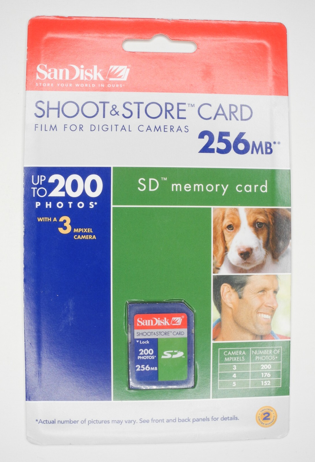 NEW SanDisk Shoot & Store 256MB MEGABYTE SD Camera Memory Card
