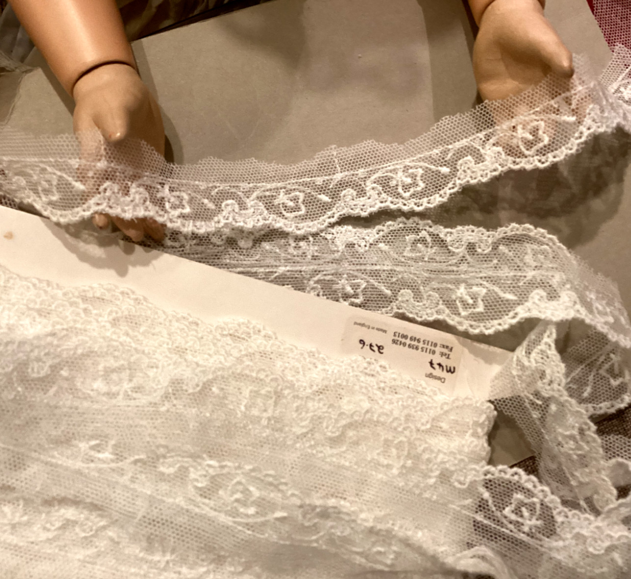 3/4" Cotton Leavers Imported English Scalloped Embroidered Lace #M47