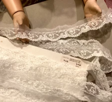 3/4" Cotton Leavers Imported English Scalloped Embroidered Lace #M47