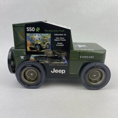 Eurograpics Jeep Army Truck 550 pc Puzzle in Tin-1941 Willy's MB