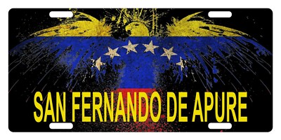 Venezuela Flag License Plate Patriotic Eagle Emblem San Fernando de ...