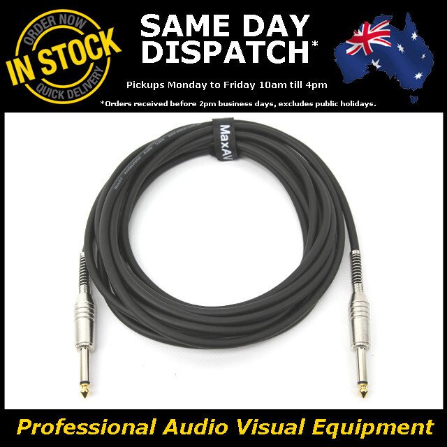 5M PRO Electric Guitar Cable Cord Noiseless 1/4" Jack Instrument Lead 5