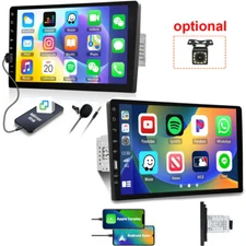 9" Single 1Din Carplay Car Stereo Radio BT FM USB Touch Screen MP5 Player + MIC