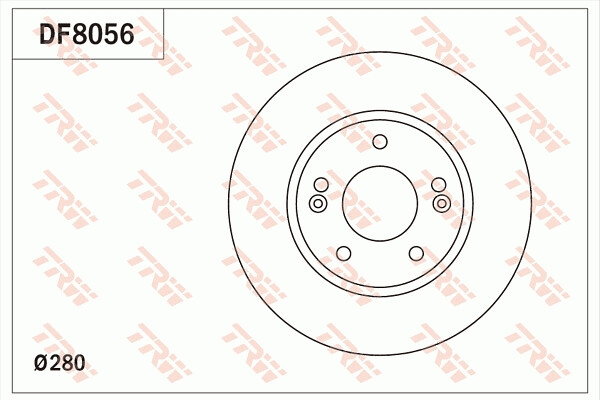 Disque de frein TRW DF8056 ventilé haute résistance pour Hyundai Kia