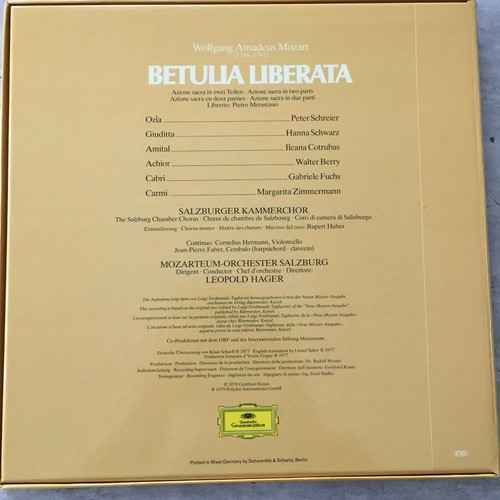 MOZART: Betulia Liberata - Cotrubas / Hager (3-LP-Box DG 2740 198 Stereo / NM) - Picture 2 of 3