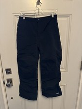BOYS GIRLS LANDS END SQUALL BLACK WINTER SKI SNOWBOARD SNOW PANT SNOWSUIT 10 H