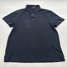 Michael Kors Polo Shirt Men Medium Blue Logo Embroidered  19898