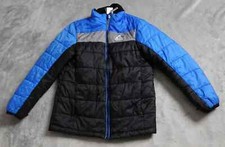 Gerry Puffer Jacket Girl's Small 7/8 Black Blue Colorblock Zip 1234275 Outdoor