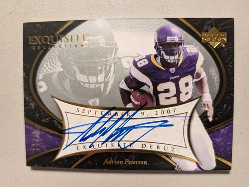 2007 Exquisite Collection Signature Debut Auto 9/9/2007 Adrian Peterson (#14/20