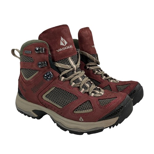 Vintage Vasque Goretex Hiking Boots Mens 6.5 Brown Green  display picture 1