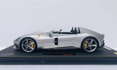 1/18 BBR Ferrari Monza Sp2 Grigio Ferro Iron Grey/yellow Stripe