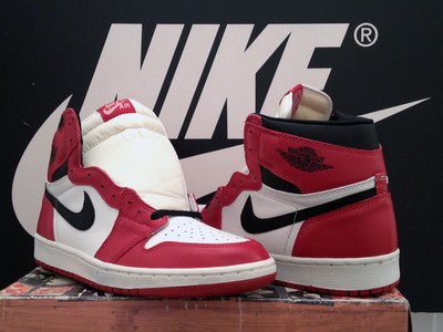 DS 1994 NIKE AIR JORDAN 1 SAMPLE UK8 EU42.5 CHICAGO I RETRO FRAGMENT OFF OG  RARE | eBay