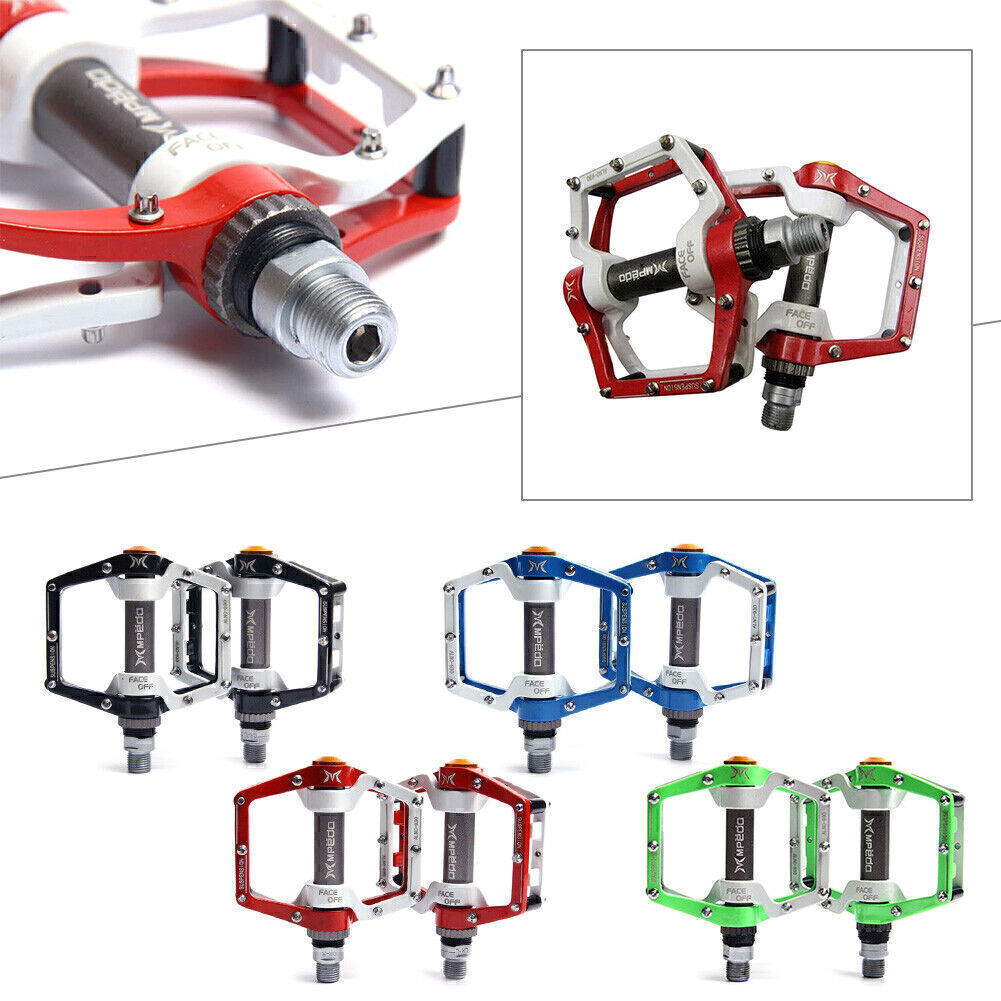 MPEDA Bicycle MTB Road Bike Platform Pedals 9/16" Flat Aluminum Sealed