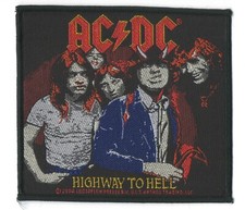 AC DC Highway To Hell Sew On Woven Patch 4" x 3 5/8 "