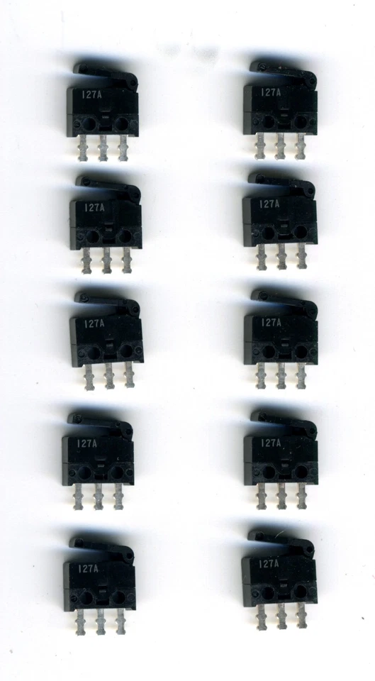 10 x MINI-MICROSWITCHES INVERSEURS 30 V - 0,5 A CHERRY DH1C-B1PA
