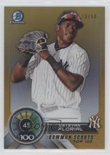 2018 Bowman Scouts' Top 100 Gold Refractor 13/50 Estevan Florial #BTP-45 fs9