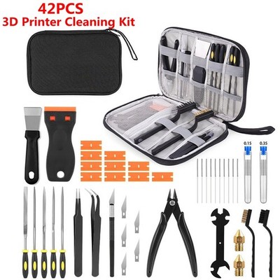 42Pcs 3D Printer Tool Kit w/Tool Bag 3D Printer Accessories & Maintenance Set