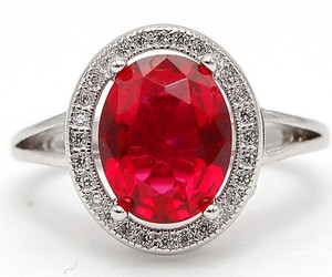 4CT Heat Treated Rubellite Tourmaline 925 Sterling Silver Ring Sz 8 J1-9