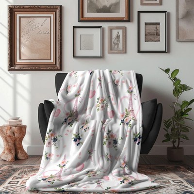 Heartfelt Pattern Printed Premium Sherpa Blanket Cozy Love Theme