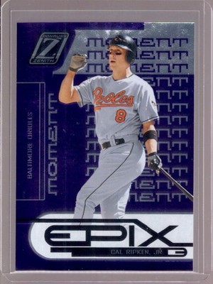 CAL RIPKEN JR. 2005 Donruss Zenith Epix #E-22 Purple Moment Parallel #018/100