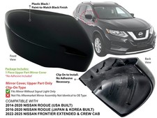 Door Mirror Cap for NISSAN ROGUE FRONTIER Upper Part PTM Finish Passenger Side
