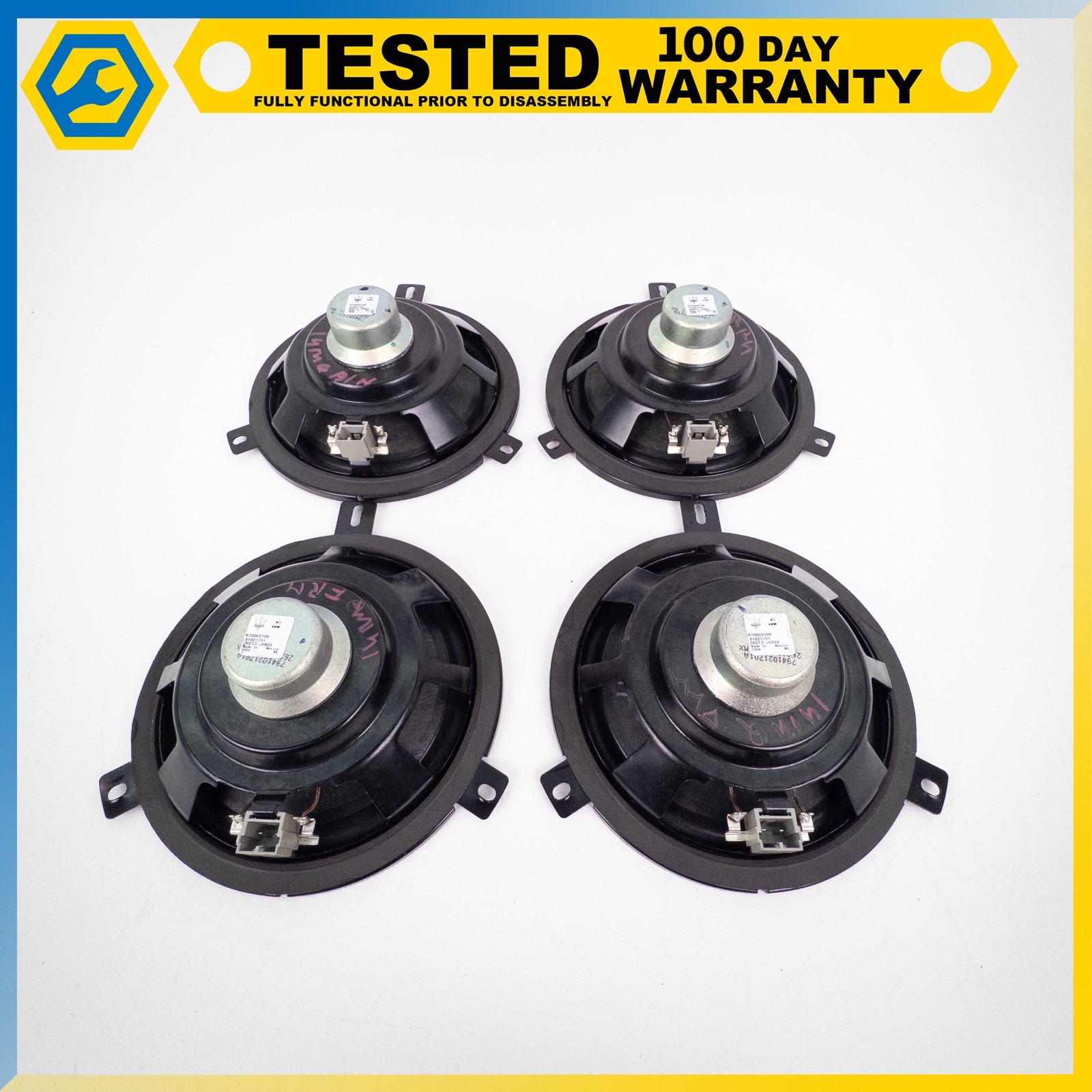 14-19 MASERATI QUATTROPORTE GHIBLI FRONT OR REAR DOOR SPEAKER & SUBWOOFER SET OE
