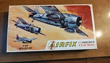 Vintage 1/72 model kits Airfix Craftmaster F4F Wildcat Open Box WW2 Vintage