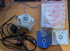 Boxed Sega Dreamcast White Console Bundle With Controller Tested Working