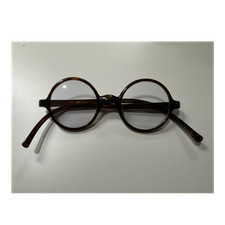 Vintage, Round, 42-21, Brown, Tortoise Shell, Plastic, Full Rim, Retro Eyeglasss