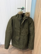Supply & Demand Men's Size Medium Parka Puffer Coat Khaki Green Hooded