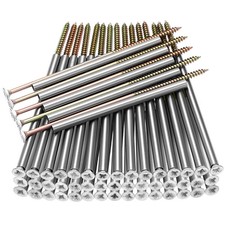 Morningro 7'' Gutter Screws with Metal Ferrule With Ferrule, White