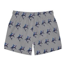 Ocean State Styles Swim Trunks Patriotic Shark Print Men