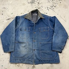 Vintage Big Mac Denim Jean Chore Jacket Coat Blanket Lined Mens Medium Workwear
